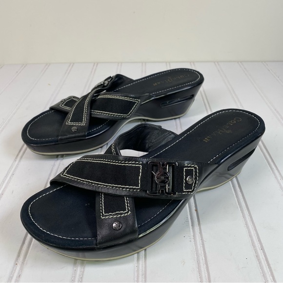 cole haan nike air black sandals